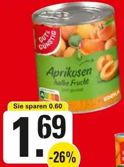 WEZ Gut & Günstig Aprikosen Angebot