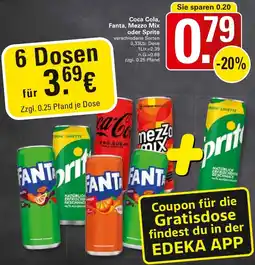 WEZ Coca Cola, Fanta, Mezzo Mix oder Sprite Angebot