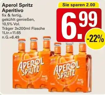 WEZ Aperol Spritz Aperitivo Angebot