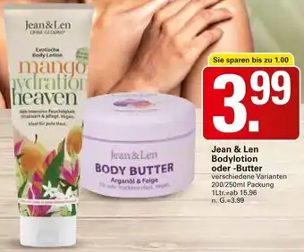 WEZ Jean & Len Bodylotion oder Butter Angebot
