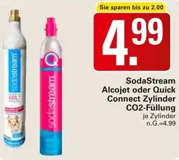 WEZ SodaStream Alcojet oder Quick Connect Zylinder CO2-Füllung Angebot