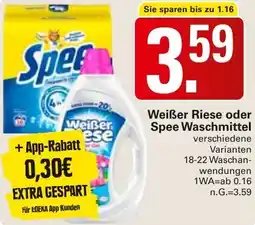 WEZ Weißer Riese oder Spee Waschmittel Angebot