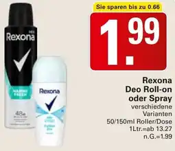 WEZ Rexona Deo Roll-on oder Spray Angebot