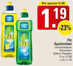WEZ Fit Spülmittel Angebot