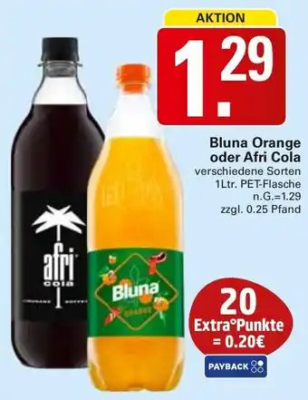 WEZ Bluna Orange oder Afri Cola Angebot