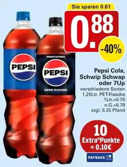 WEZ Pepsi Cola, Schwip Schwap oder 7Up Angebot