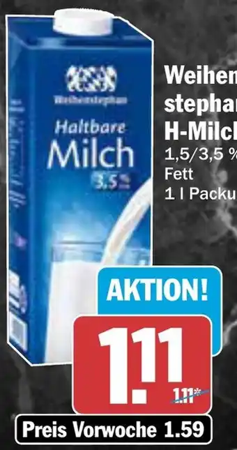 AEZ Weihenstephan H-Milch Angebot