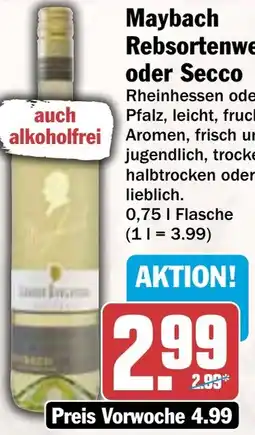 AEZ Maybach Rebsortenweine oder Secco Angebot