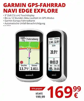 A.T.U. Garmin Gps-fahrrad Navi Edge Explore Angebot