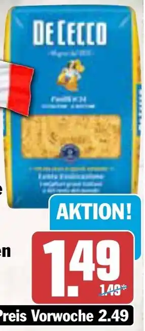AEZ De Cecco Italienische Pasta oder Pastaspezialitäten Angebot