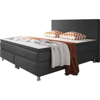 Netto Marken-Discount Inter Trading Boxspringbett Berlin 180x200 anthrazit Angebot