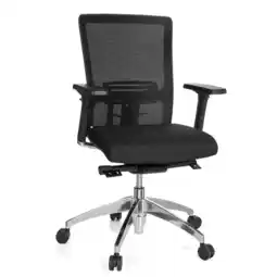 Netto Marken-Discount hjh OFFICE Profi Bürostuhl ASTRA BASE Stoff / Netzstoff mit Armlehnen (höhenverstellbar) Angebot