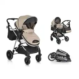 Netto Marken-Discount Moni Kombikinderwagen 2 in 1 Kali 22 kg umbaubar, Korb, Getränkehalter, Tasche beige Angebot
