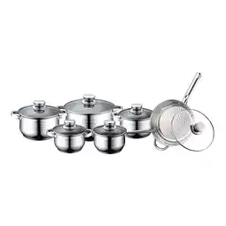 Netto Marken-Discount Topf-, Brat- und Kochtopfset, 6-teilig - Silber Angebot
