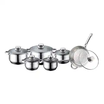 Netto Marken-Discount Topf-, Brat- und Kochtopfset, 6-teilig - Silber Angebot