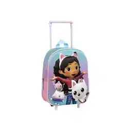 Netto Marken-Discount Dollhouse Kinder Trolley Rucksack – 3D Schulrucksack, Reisetasche Angebot