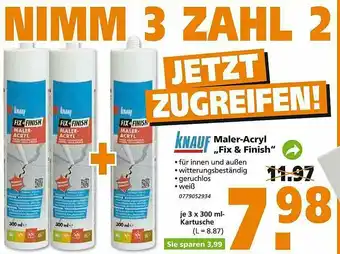 Globus Baumarkt Knauf Maler-acryl „fix & Finish“ Angebot