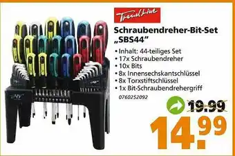 Globus Baumarkt Trend Line Schraubendreher-bit-set „sbs44“ Angebot