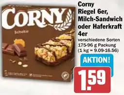 AEZ Corny Riegel 6er, Milch-Sandwich oder Haferkraft 4er Angebot