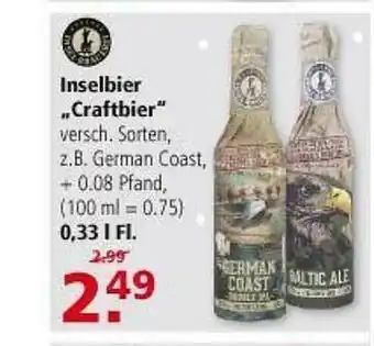 Multi Markt Inselbier „craftbier“ Angebot