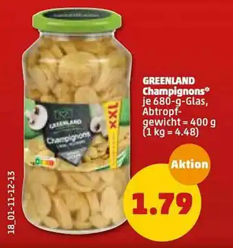 PENNY Greenland Champignons Angebot