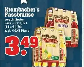 trinkgut Krombacher's Fassbrause Angebot