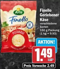 AEZ Arla Finello Geriebener Käse Angebot
