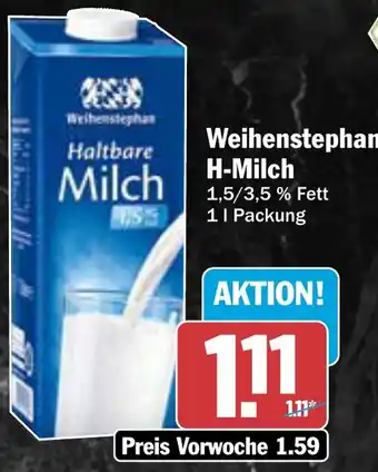 AEZ Weihenstephan H-Milch Angebot