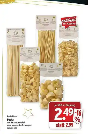 Wasgau Pastaelisan Pasta Angebot