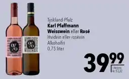 CITTI Markt Karl Pfaffmann Weisswein eller Rosé Angebot