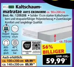 Norma Kaltschaummatratze AH15 EKONORM ca. 90 x 200 cm Angebot