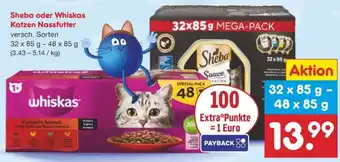Netto Marken-Discount Sheba oder Whiskas Katzen Nassfutter Angebot