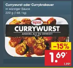 Netto Marken-Discount Currywurst oder Currykrakauer Angebot