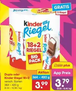 Netto Marken-Discount Kinder Riegel 18+2 Angebot
