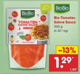 Netto Marken-Discount Bio-Tomaten Sahne Sauce Angebot