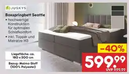 Netto Marken-Discount Boxspringbett Seattle Angebot