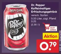 Netto Marken-Discount Dr. Pepper Koffeinhaltiges Erfrischungsgetränk Angebot