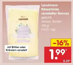Netto Marken-Discount Landmann Käsestücke veredelter Genuss Angebot