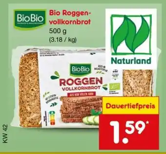 Netto Marken-Discount Bio-Roggen Vollkornbrot Angebot