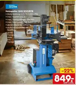 Netto Marken-Discount Holzspalter GHS 500/8TB Angebot