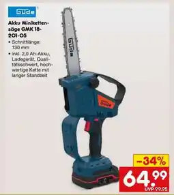 Netto Marken-Discount Akku Minikettensäge GMK 18-201-05 Angebot