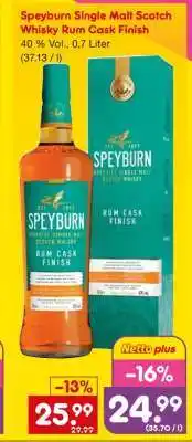 Netto Marken-Discount Speyburn Single Malt Scotch Whisky Rum Cask Finish Angebot