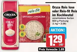 AEZ Oryza Reis lose oder Reis-fit Reis im Kochbeutel Angebot