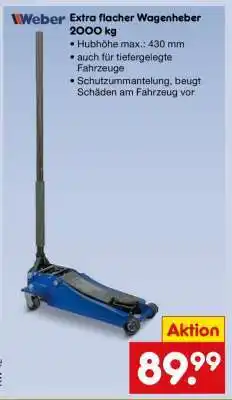 Netto Marken-Discount Extra flacher Wagenheber 2000 kg Angebot