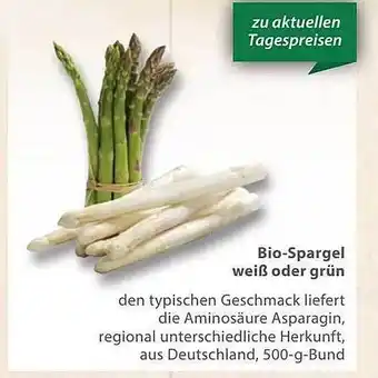 basic Bio-spargel Weiß Oder Grün 500g Angebot