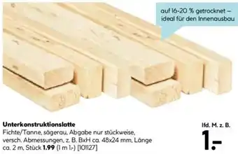 Hellweg Unterkonstruktionslatte Angebot