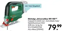 Hellweg BOSCH Stichsäge „UniversalSaw 18V-100" Angebot