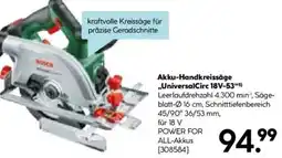 Hellweg BOSCH Akku-Handkreissäge ,,UniversalCirc 18V-53" Angebot