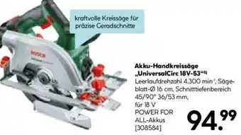 Hellweg BOSCH Akku-Handkreissäge ,,UniversalCirc 18V-53" Angebot