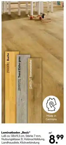 Hellweg Laminatboden „Basic“ Angebot